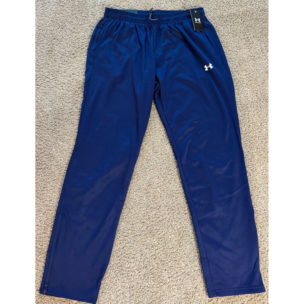 Under Armour Mens Storm Fleece Pants Navy Blue Tapered Leg 1370385 Sz Large NWT
